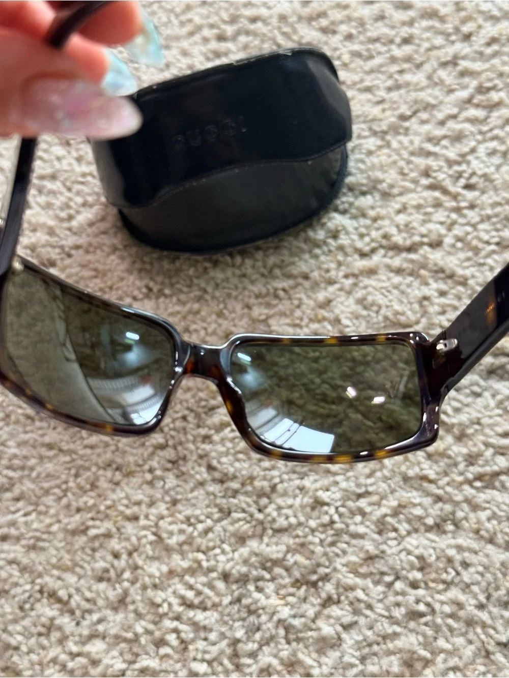 Gucci Tortoise Shell Web Stripe Sunglasses GG 2563/S with Case